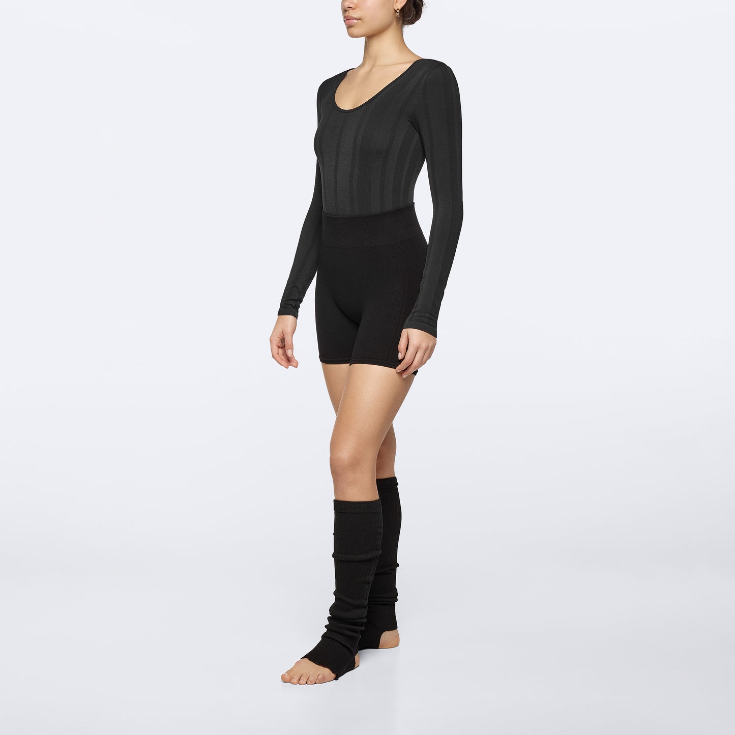 Wellness Retreat Regular Waist Medium Shorts - Black