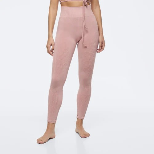 Wellness Retreat Medium Waist Leggings - Old Pink