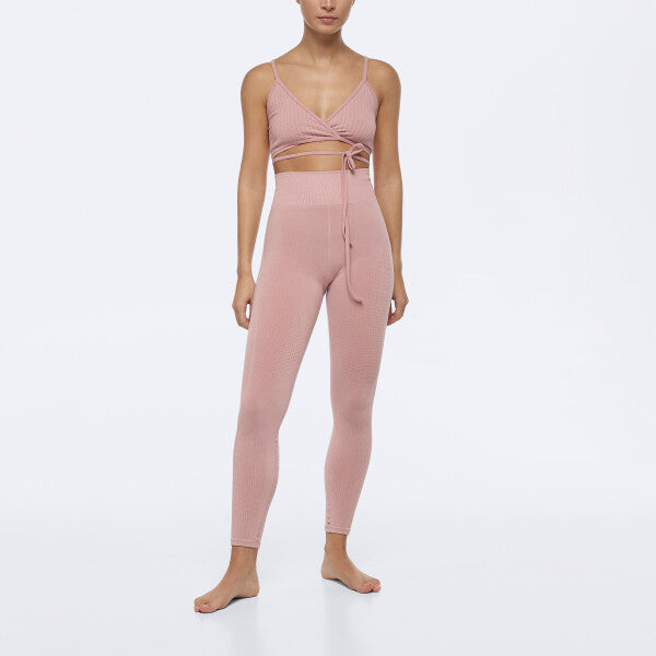 Wellness Retreat Medium Waist Leggings - Old Pink
