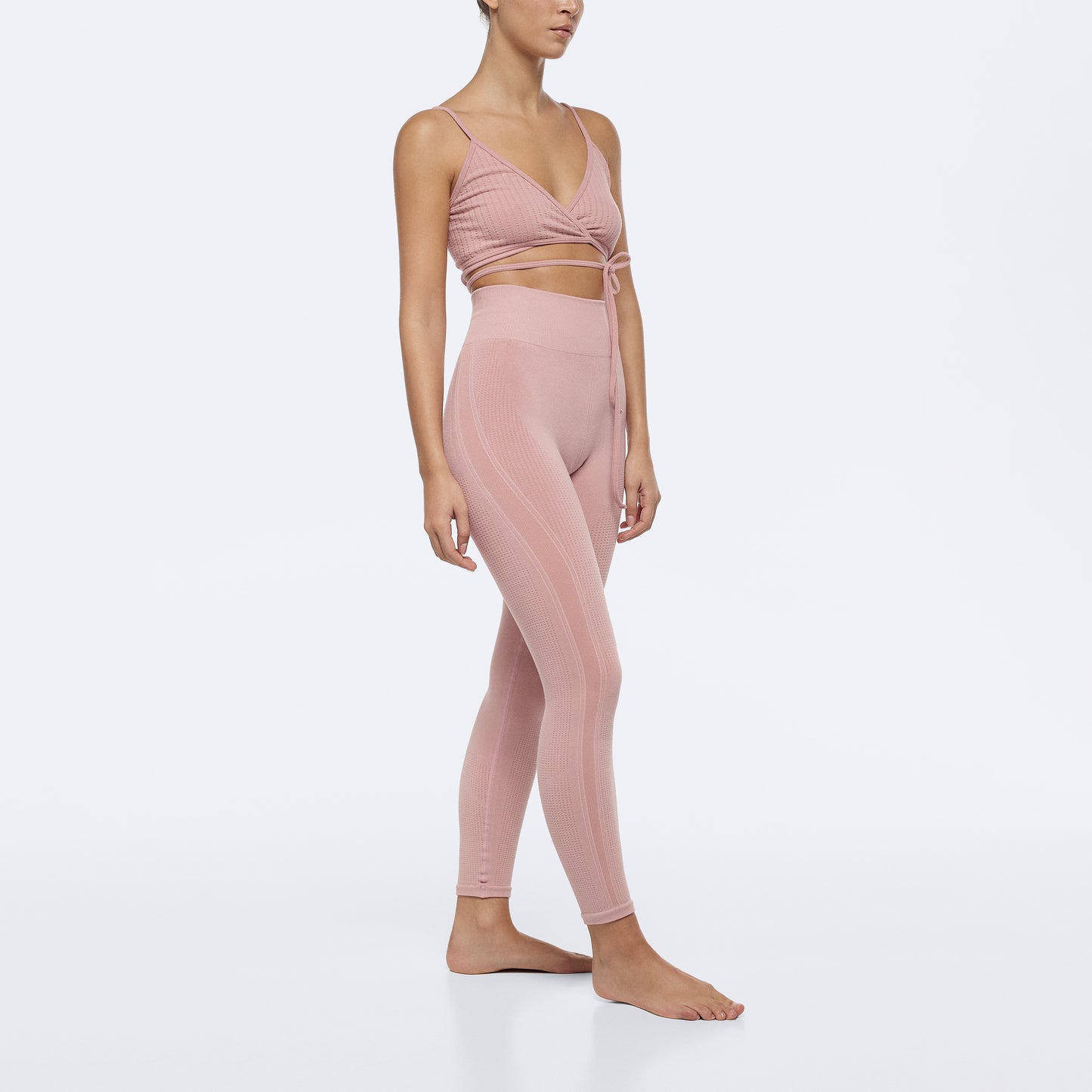 Wellness Retreat Medium Waist Leggings - Old Pink