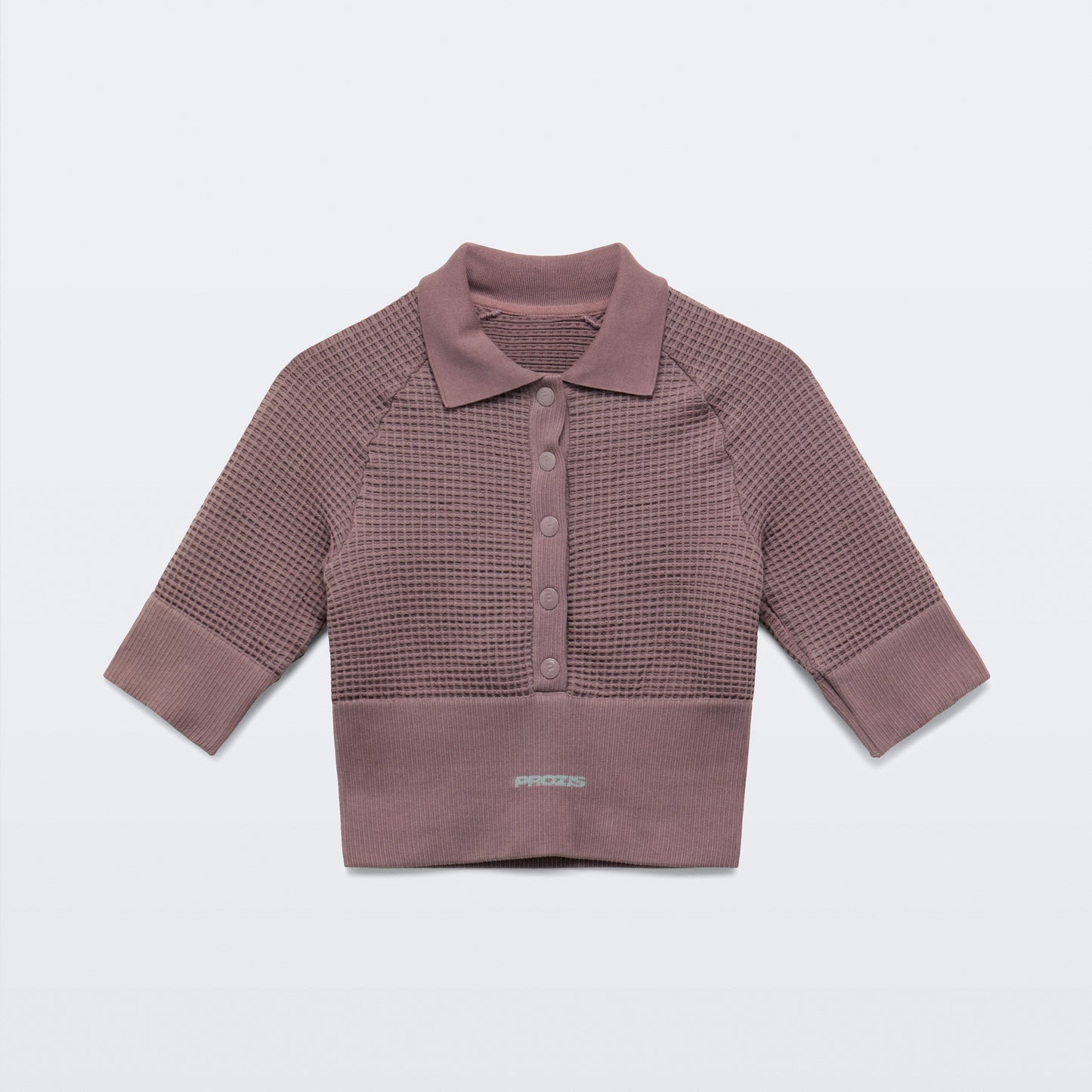 Waffle Wellness Crop Top - Old Lilac