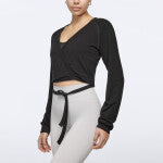 Wellness Retreat LS Crop Sweatshirt - Black