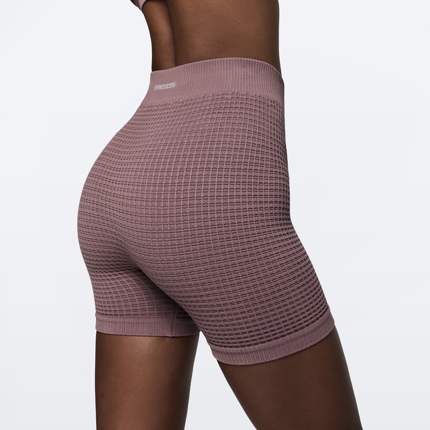Waffle Wellness Regular Waist Medium Shorts - Old Lilac