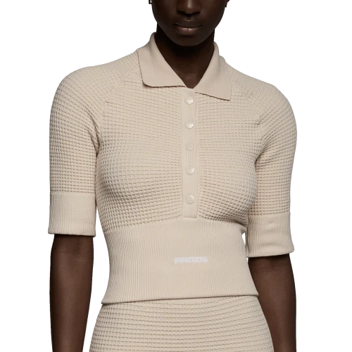 Waffle Wellness Regular Waist Medium Shorts - Off White