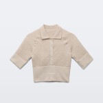 Waffle Wellness Crop Top - Off White