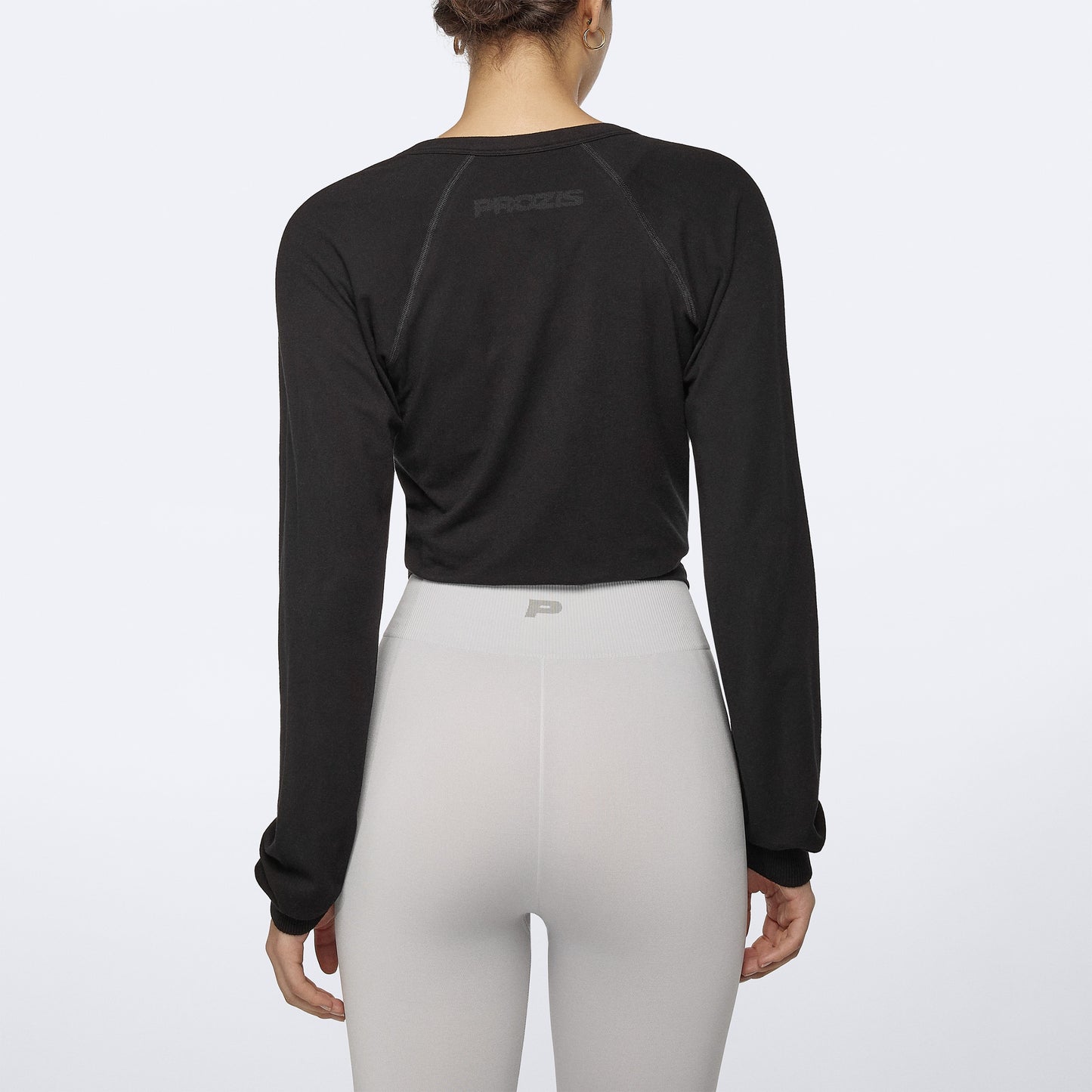 Wellness Retreat LS Crop Sweatshirt - Black